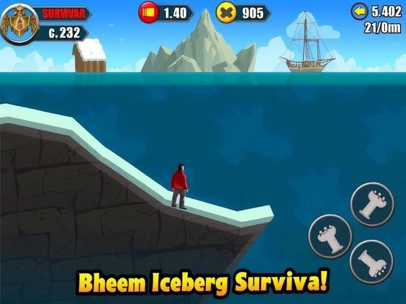 Bheem battling iceberg challenges Bheem Iceberg Survival Game Screenshot